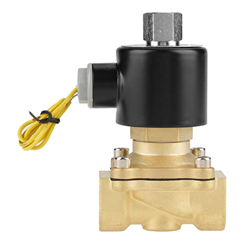 Headerbs Válvula Solenoide Normalmente Abierta DC 12V, Material de Latón, Diseño de Actuación Directa, Tamaño Compacto para Aplicaciones de Aire y Gas de Agua