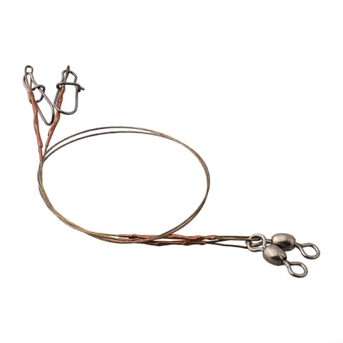 Set de 2 líderes de línea de pesca de acero inoxidable miniatura 6