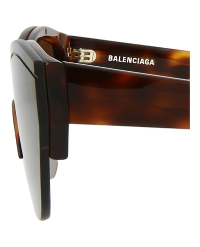 Image of Balenciaga Shield /Wrap Sunglasses Havana Havana Brown Luxury Eyewear Made In Italy Acetate Frame Designer Fashion for Everyday Luxury