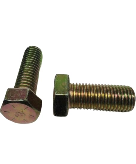 Qty 50 1/2-13 x 1" Hex Bolt Zinc Plated Grade 8 Cap Screw Full Thread for DIY Real Men