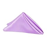 10 Pk, Satin Napkin 20"x20" Square Edge: Hemmed Material: 100% Polyester - Victorian Lilac
