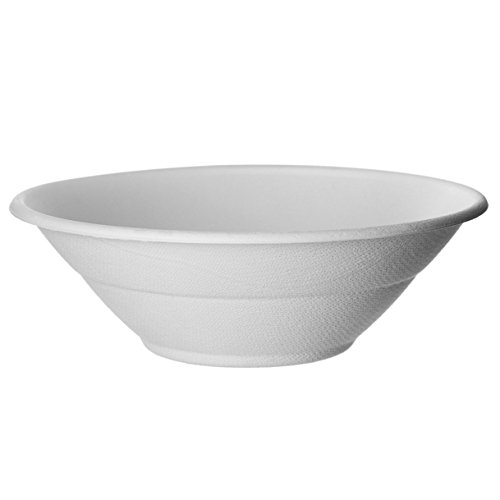 Eco-Products, Inc EP-BL32 32 oz. Compostable Sugarcane Bowl, Disposable Paper Bowl (Pack of 400),white