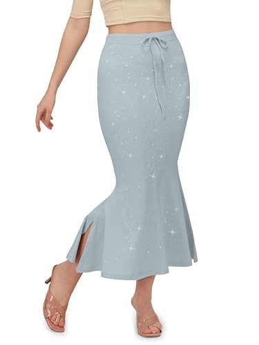 Image of Mehrang Stretchable Shimmer Saree Shapewear Petticoat for Women, Skirts for Women,Shape Wear Dress for Saree