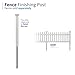 3ft Tall (1 Post) Fence Finishing Post for WamBam Newport No Dig White Picket Fence, Easy Install Outdoor Fence for Backyard or Patio, Outdoor Fencing, No Dig Fence Panels, ZP19003