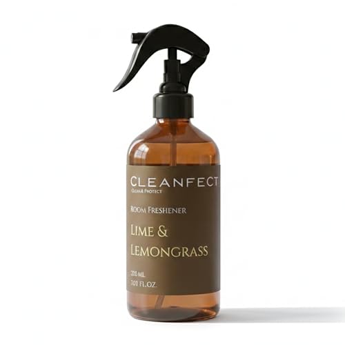Image of Lime & Lemongrass Room Spray 300ml - Luxury Air Freshener with Natural Oils, Long Lasting Home Fragrance, Odor Neutralizer for Bathroom, Bedroom, Living Room & Office