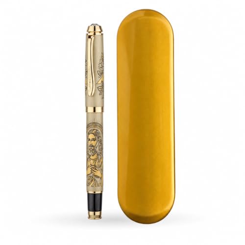 Image of Jesus Christ Etched Premium Metal Pen | The Eternal Faith Edition | Inspirational Christian Writing Pen | Elegant Gift for Men, Women, Teachers & Professionals