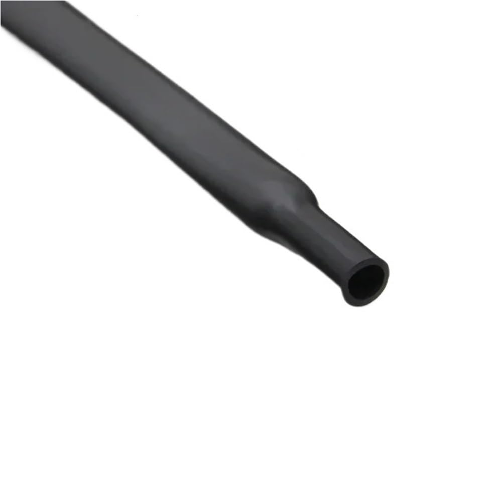 1 pz. 5 m Tubo termorestringente in silicone nero 1,7:1 - Protezione flessibile for cavi, diametro 0,8-30 mm, isolamento elettrico(2mm)
