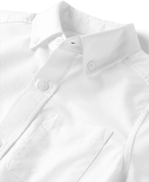 The Children's Place,Long Sleeve Husky Button Down Shirt,White,XL_(14H) - Image 3