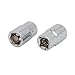 Aexit 3/8-inch Square Hand Operated Tools Drive 12mm Hex 6 Point Shallow Impact Socket Silver Tone 2pcs Model:20as445qo707