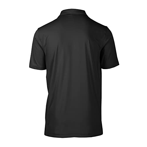 Element Classic 3-Button Mens Moisture Wicking Golf Polo Shirt Subtle Textured Stripe Design2