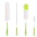 Qisan 4 Pcs Brosse De Nettoyage De Bouteille Set Multifonctionnel Brosses Longue Brosse À Bouteille D'eau Nettoyant De Bouteilles