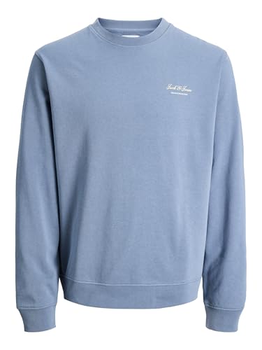 JACK & JONES Jjearchive Graphic Sweat à col Rond Noos, Blue Mirage., L