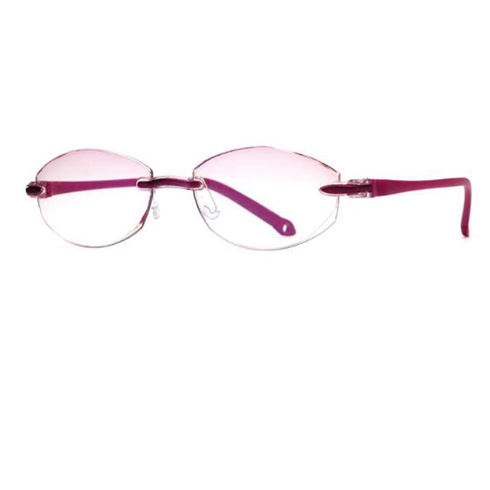 Weloveushop Frameless Trimming Reading Glasses Plastic Men and Women Lightweight Readers