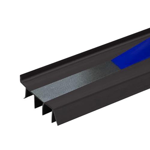 PVC & Vinyl Door Bottom | Weatherstrips Door | for 1 3/4” to 2” Thick Doors | Fits Gaps from 1/4” to 9/16” | Made in The USA (3 FT, Brown)