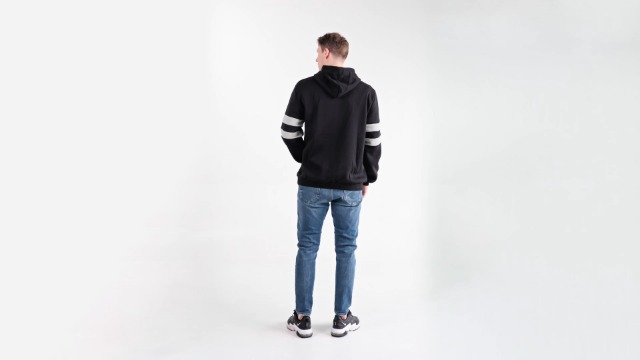 Mooncolour Men's Color-Block Pullover Hoodie - Cozy Fleece-Lined Sportswear For Casual & Workout Wear - View #9