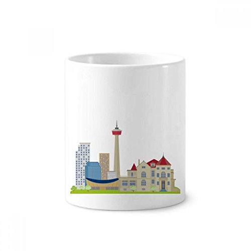 CityTV Tour Canada pot à crayons en céramique blanche sur le bureau ou dans la salle de bain