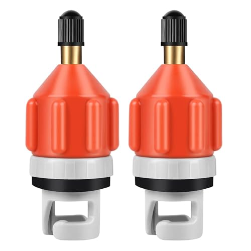 2PCS SUP Pump Adapter Premium Conventional and Sturdy Air Valve Adapter Fast Inflation and Deflation for Inflatable Stand UP Paddle Board Kayak and Boat
