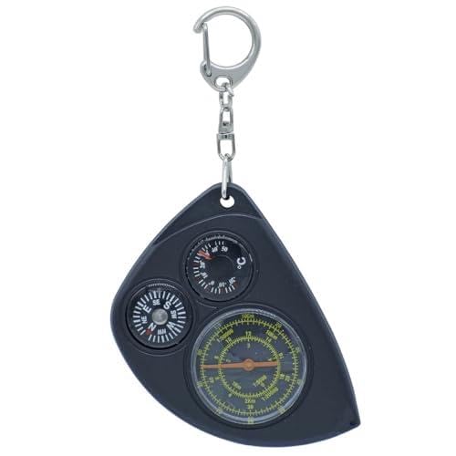 Multi-Function Outdoor Compass Keychain with Thermometer, Navigation Tool, Black, LX-1W-picture-23