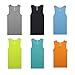 Buyless Fashion Boys Scoop Neck Tagless Undershirts Soft Cotton Tank Top (6 Pack) 9-10 Multi Color