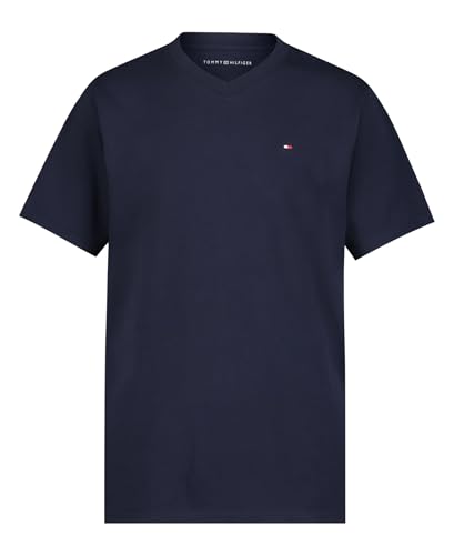 Tommy Hilfiger Boys' Short Sleeve Solid V-Neck T-Shirt, Soft, Comfortable, Relaxed Fit