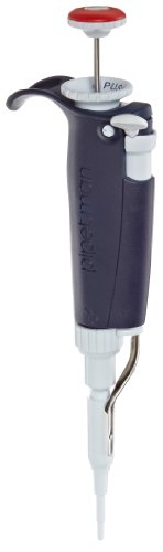 Gilson Pipetman L P10L Model Red Color Coded Single Channel Pipette with Stainless Steel Tip Ejector, 1-10µl Volume Range