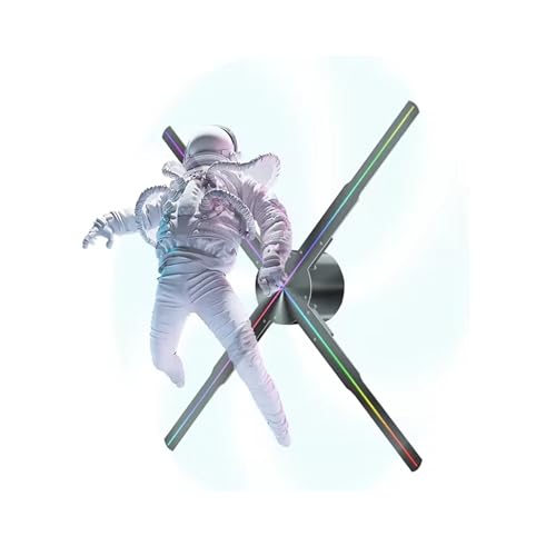 Image of TONZO 3D Hologram Fan Display 100cm (39.3 Inch) with 4 Blades | Wall Mount hologram projector 3d Advertising Display | 1184 LEDs, 2600 x 1184 Resolution, WiFi App Control, Bluetooth Audio Support, 8GB Storage | 1 Year Warranty