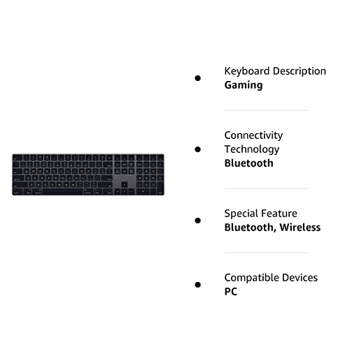 Apple Magic Keyboard With Numeric Keypad, Wireless - Space Gray (Renewed) #TOP6