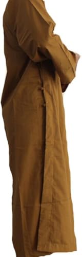 Robe de méditation Zen bouddhiste Kung Fu Shaolin en coton jaune taille L