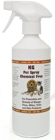 KG Pet Spray 500ml Rids & Protects from Mange, Fleas, Ticks, Mites & Itchy Skin Problems, Promotes Hair Re-Growth. SLS, Paraben, Pesticide & Chemical Free