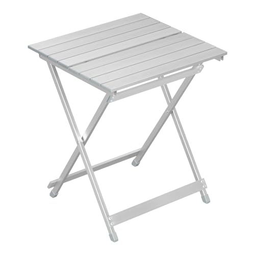 WOLTU Campingtisch klappbar, Gartentisch aus Aluminium, Balkontisch Klapptisch Beistelltisch für Garten Terrasse Balkon, 50.5 x 59.5 x 47 cm (B x H x T), Silber WOLTU Campingtisch klappbar, Gartentisch aus Aluminium, Balkontisch Klapptisch Beistelltisch für Garten Terrasse Balkon, 50.5 x 59.5 x 47 cm (B x H x T), Silber