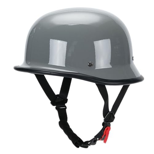 Casco Retro De Motocicleta De Abiertos ECEDOT Homologado Alemán Estilo Cascos Jet Moto para Hombres Mujeres con Hebilla De Liberación Rápida Cascos Half-Helmet para Crucero 4,3XL:65-66CM