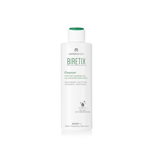 Cantabria Labs – Biretix Cleanser – Gel Limpiador Purificante 200 ml – Para Piel Mixta, Grasa y con Tendencia Acneica – Limpieza Diaria que Regula el Exceso de Grasa y Elimina Impurezas