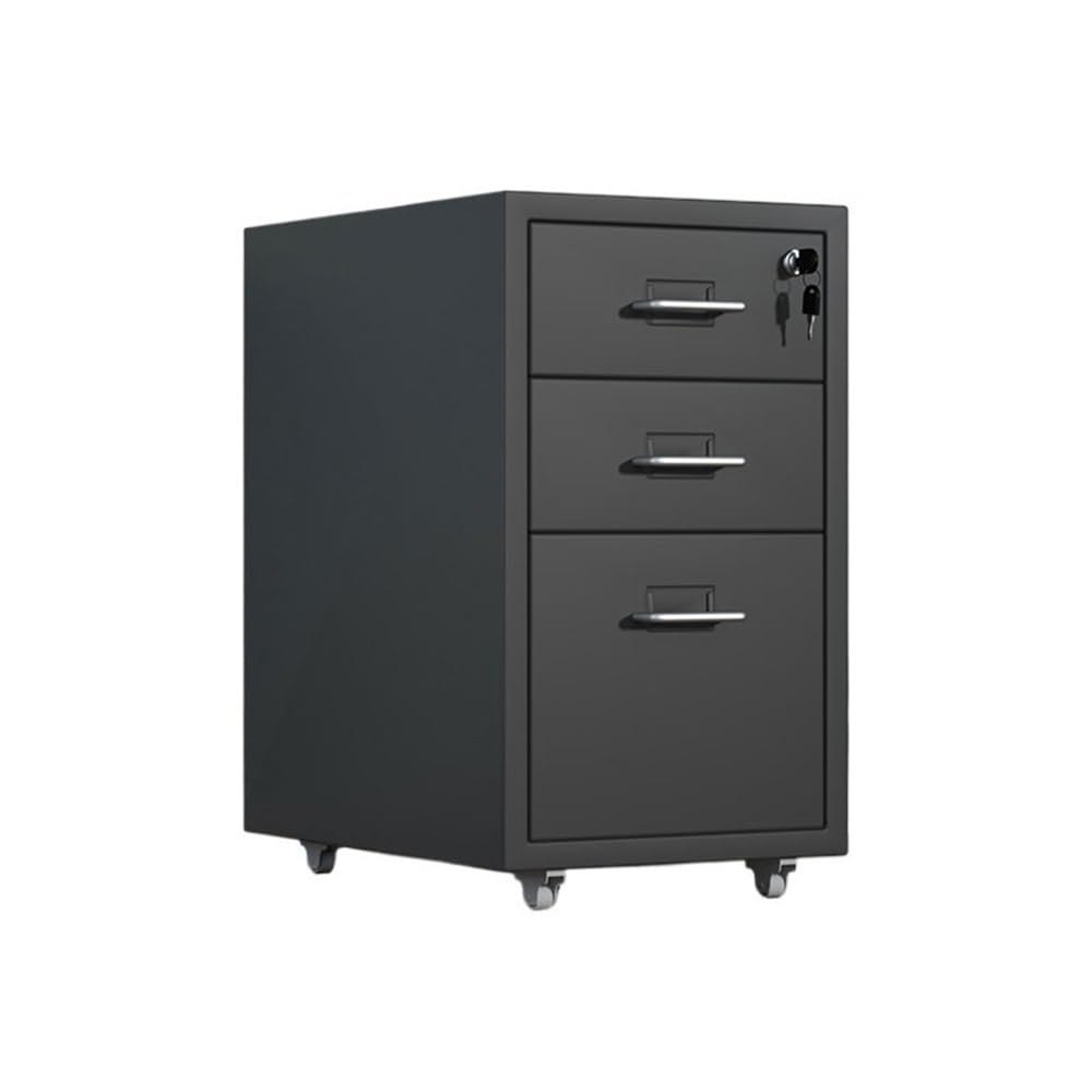 YNIYUJKL Filing Cabinet 1.2Mm Thickness Steel Cabinet Multifunctional Storage Cabinet Office File Cabinet Multi-Drawer Cabinet Data Storage Cabinet File Storage Cabinets,Black-One Size