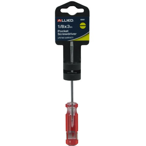 Allied Tools 65051 1/8" x 3" Pocket Screwdriver with Clip