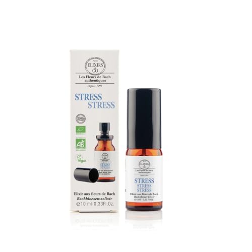 Elixirs & Co - Spray Buccal Stress Bio 10 mL - Anti Stress et Tensions- Prêt à l'emploi - Remède Naturel Aux Fleurs de Bach - Complément Alimentaire 100% Naturel -...
