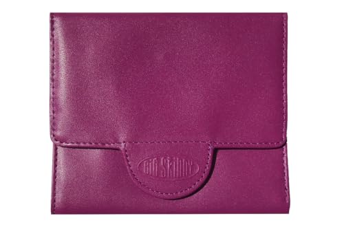 Big Skinny Women's Trixie Leather Tri-Fold Slim Wallet, Holds Up to 30 Cards
