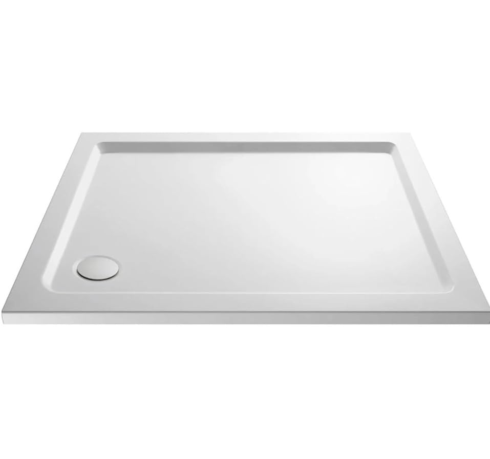 Corner Entry Shower Enclosure with Black Trim Walk in Cubicle Sliding Door Shower Tray and Riser Kit Options (700mm x 700mm Shower Tray)