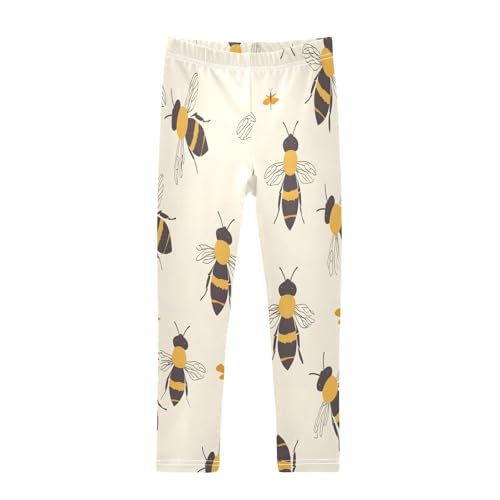 Toddler Girls Leggings Printed Yoga Pants Leggings Bees Texture Vector for Kids