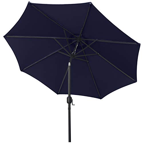 Image of ABCCANOPY 7.5FT Patio Umbrella Outdoor 6 RibsTable Umbrella(Navy Blue) | Fade & UV Resistant Fabric,6 Fiberglass Ribs,Smooth Crank System,Wind Resistance,Great for Patio,Backyard,Garden,Deck