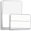 Hamilco Card Stock Folded Blank Cards with Envelopes 3 1/2 x 4 7/8 Scored White Cardstock Paper 80lb Cover - 100 Pack