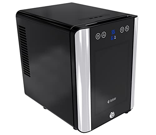 Terpkooler Essential Cooler Compact Portable Mini Fridge with Temp & Humidity Control, 3 USB Ports, Smoked Glass Shelves, Lockable UV Glass Door for Herbs, Oils, Cosmetics, and More - Image 8