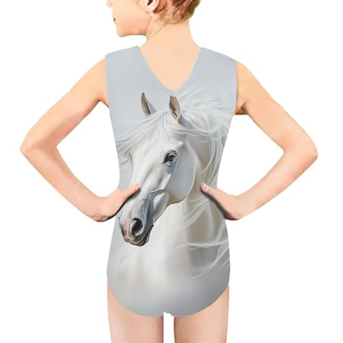 Image of Xpyiqun Swimsuits for Girls 3-14 V Neck Sleeveless Bathing Suit Summer Sport One Piece Swimwear Beach Swimming