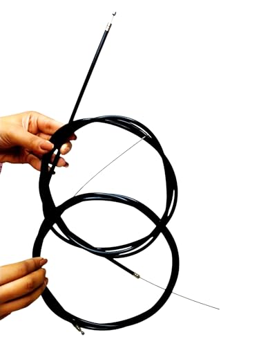 Image of Cycle Disc Brake Cable Set - 140 cm Rear & 100 cm Front Durable Mechanical Disc Brake Wire for All Gear-Speed Bicycles - Black