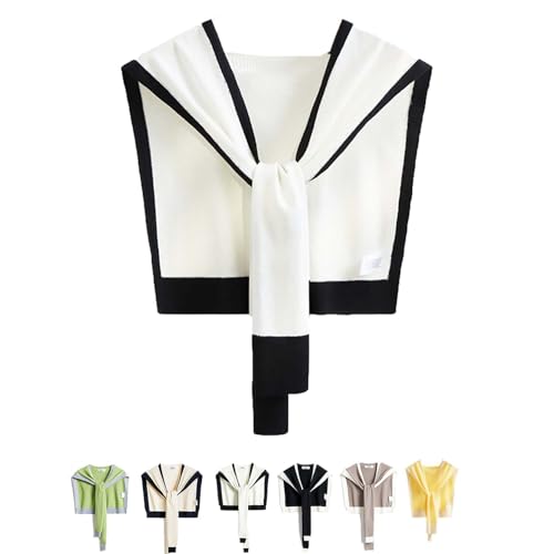 2025 Women's Colorblock Shawl, Casual Style Soft Shawl Sweater for Women Stylish Knitted Shawls Travel Scarf Sweater Wraps