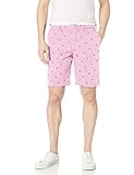 IZOD Men's Saltwater Stretch 9.5' Chino Printed Shorts, Pink Lady, 34