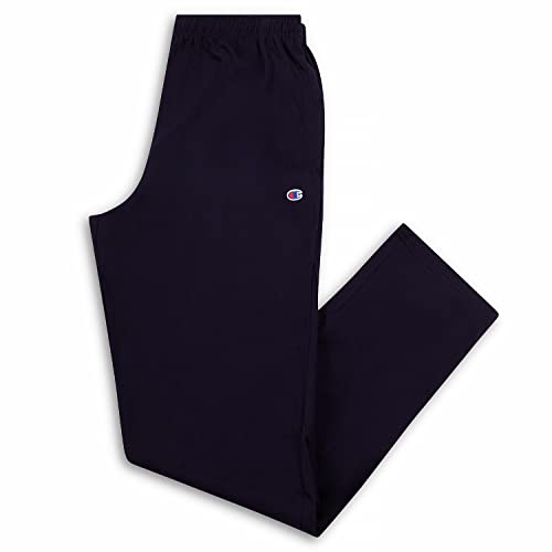 Image of Champion Mens Big and Tall Open Bottom Lounge Pants, Lightweight Jersey Sweatpants