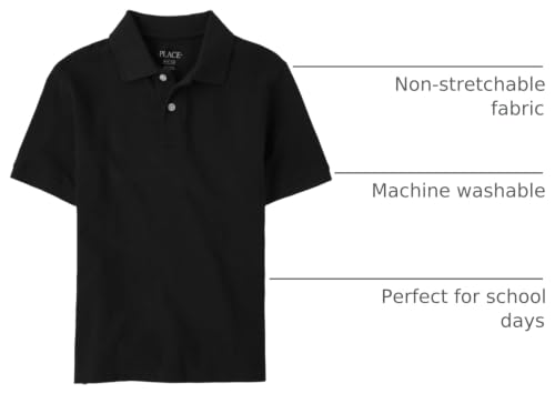 Image of The Children's Place Boys' Uniform Short Sleeve Pique Polo