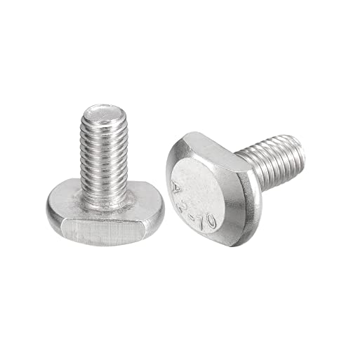 uxcell T-Slot Bolts, 2pcs M10x20mm T Slot Drop-in Stud Sliding Bolts 304 Stainless Steel T Shape Screws for T Track