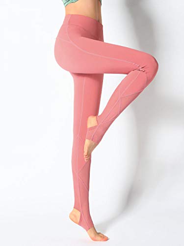 BLACK ELL Out Pocket Yoga Pants for Women High Waisted Gym,Yoga pants stepping fitness, high waist stretch leggings-pink_XL,Sport Leggings Tights Inner Pockets