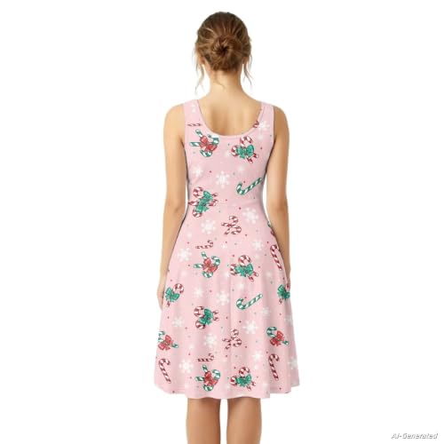 Image of Renewold Women's Sleeveless Tank Dress with Pockets, Casual Scoop Neck A-Line Sundress for Summer, Travel and Vacation